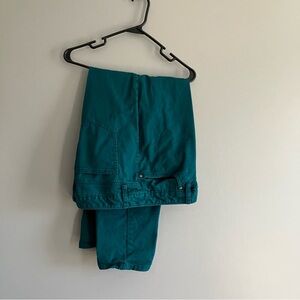 Lands End teal skinny jeans